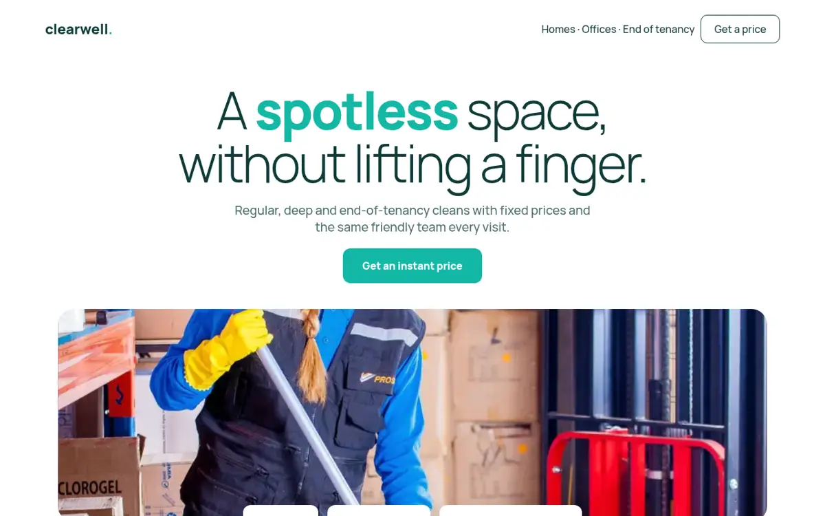 Example cleaning company site